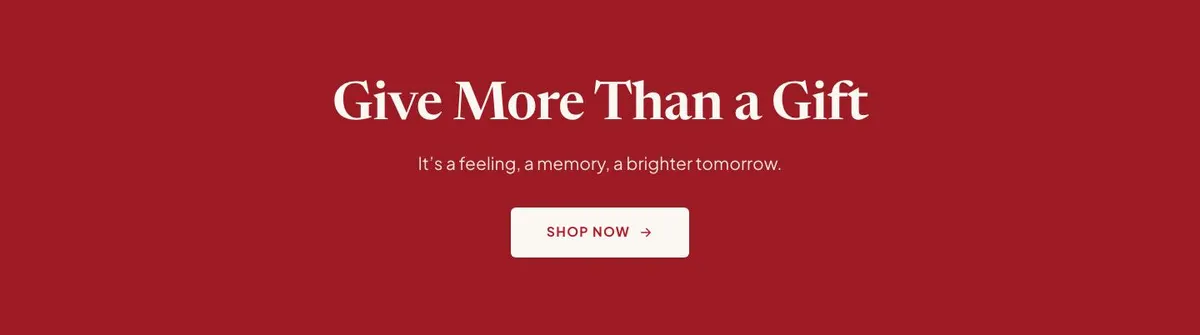 Christmas Gift Shop template — Give More Than a Gift It’s section