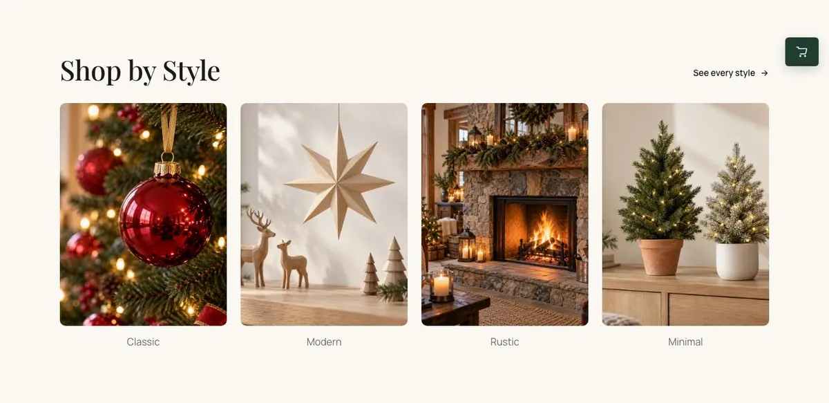 Christmas Home Decor template — Styles section