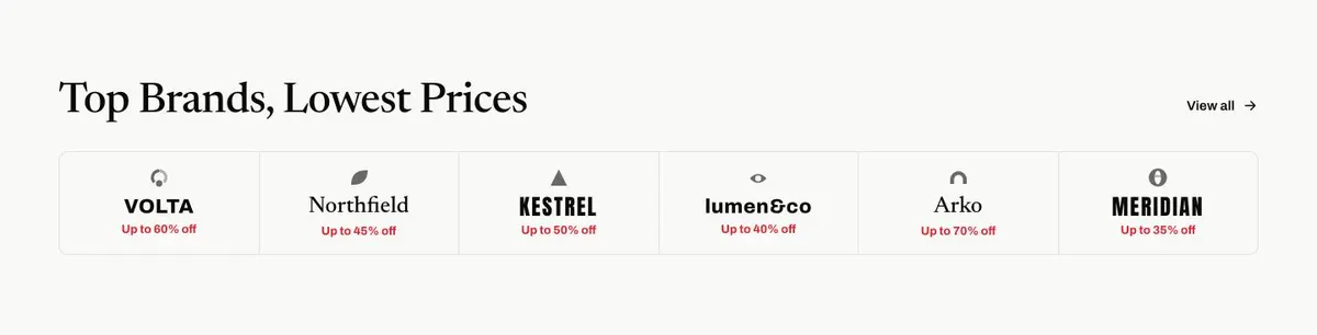 Black Friday Mega Sale template — Photo band section