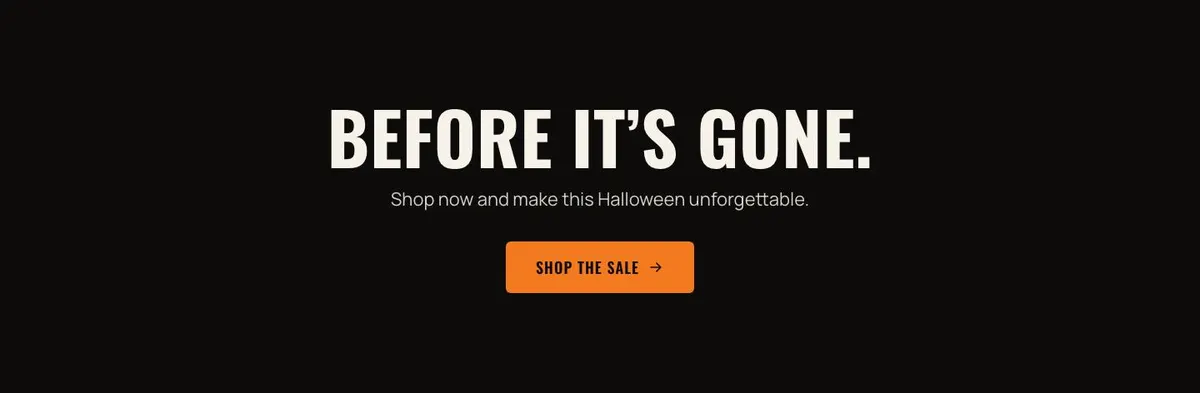 Halloween Night Sale template — Closing band section
