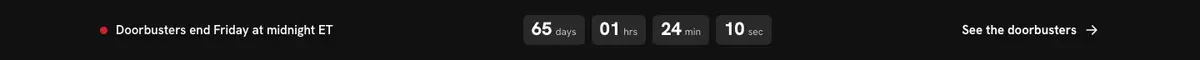 Black Friday Marketplace template — Countdown section