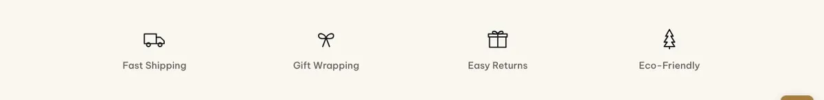 New Year Gift Shop template — Promises section