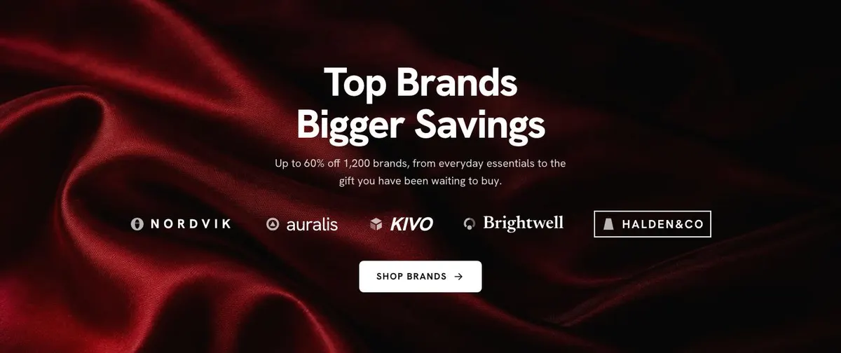 Black Friday Marketplace template — Brands section