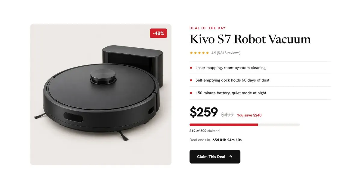 Black Friday Marketplace template — Dotd section