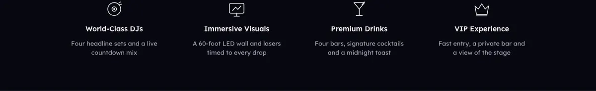 New Year Party template — Night section