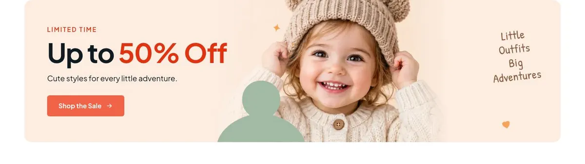 Kids 11.11 Sale template — Sale section