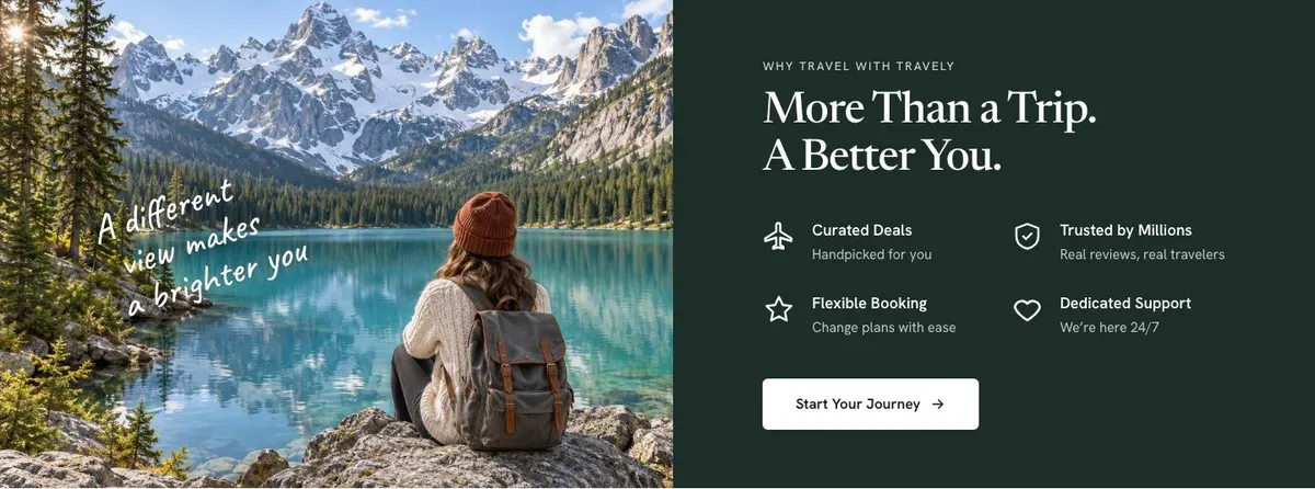 Travel Deals Search template — Why section