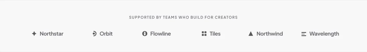 Creator Conference template — Logos section
