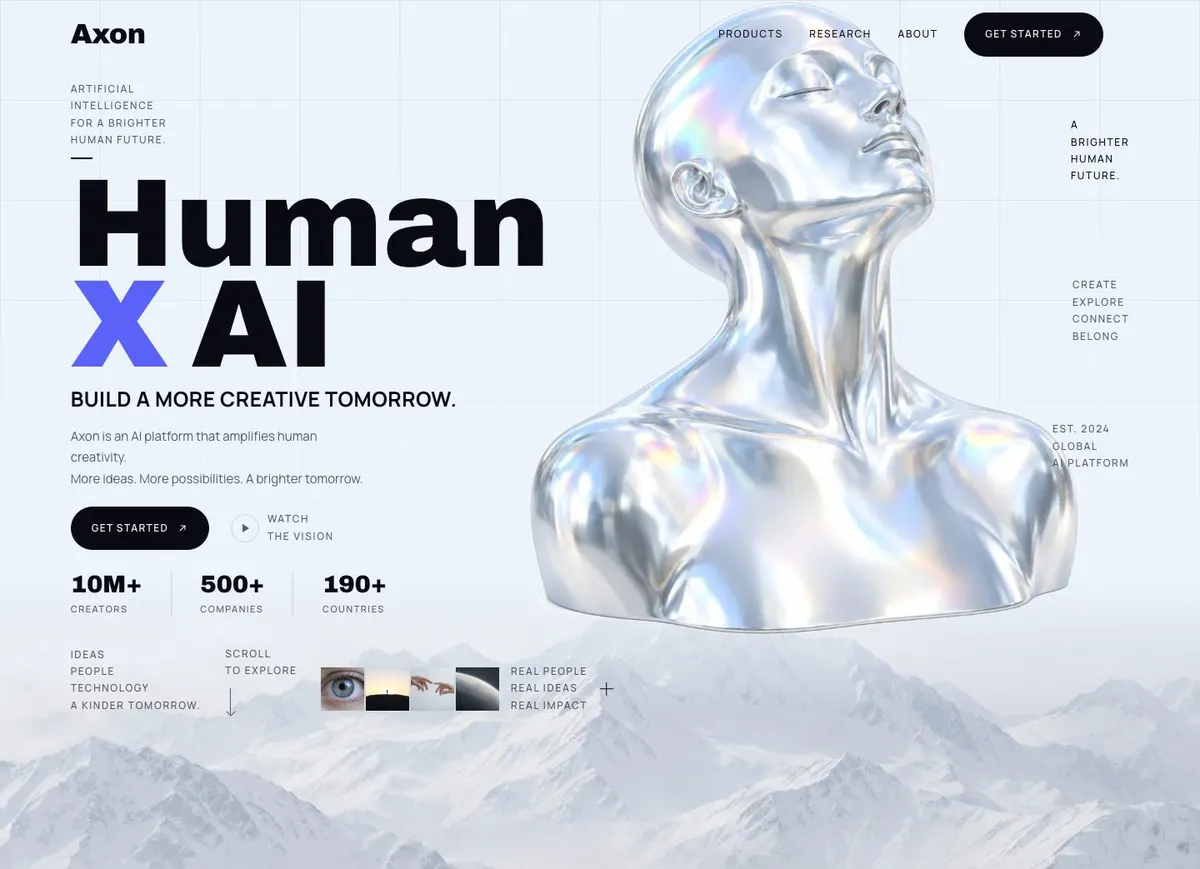 AI Product template — Hero section