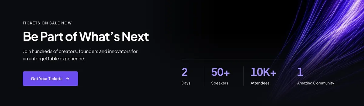 Creator Conference template — Join section