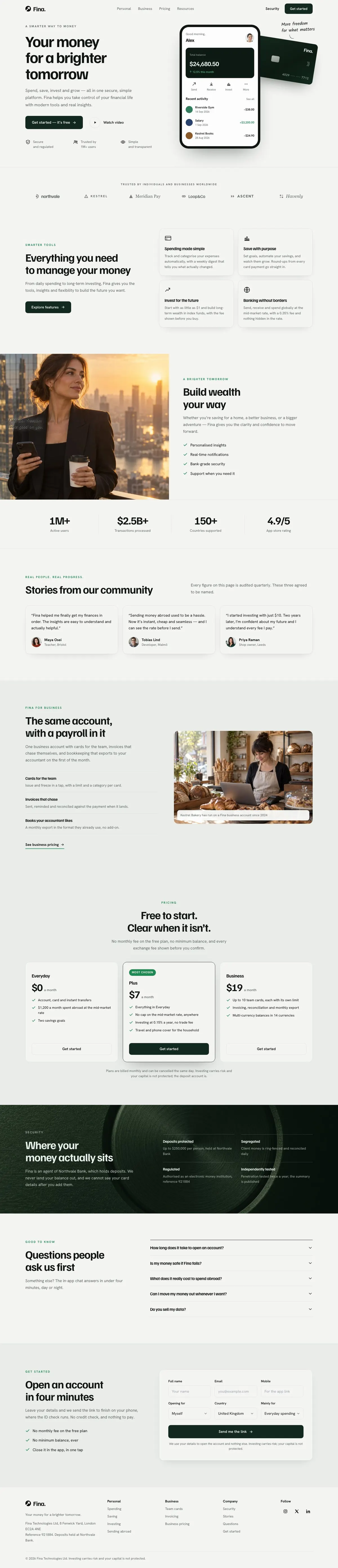 Web3 template, the whole page on desktop