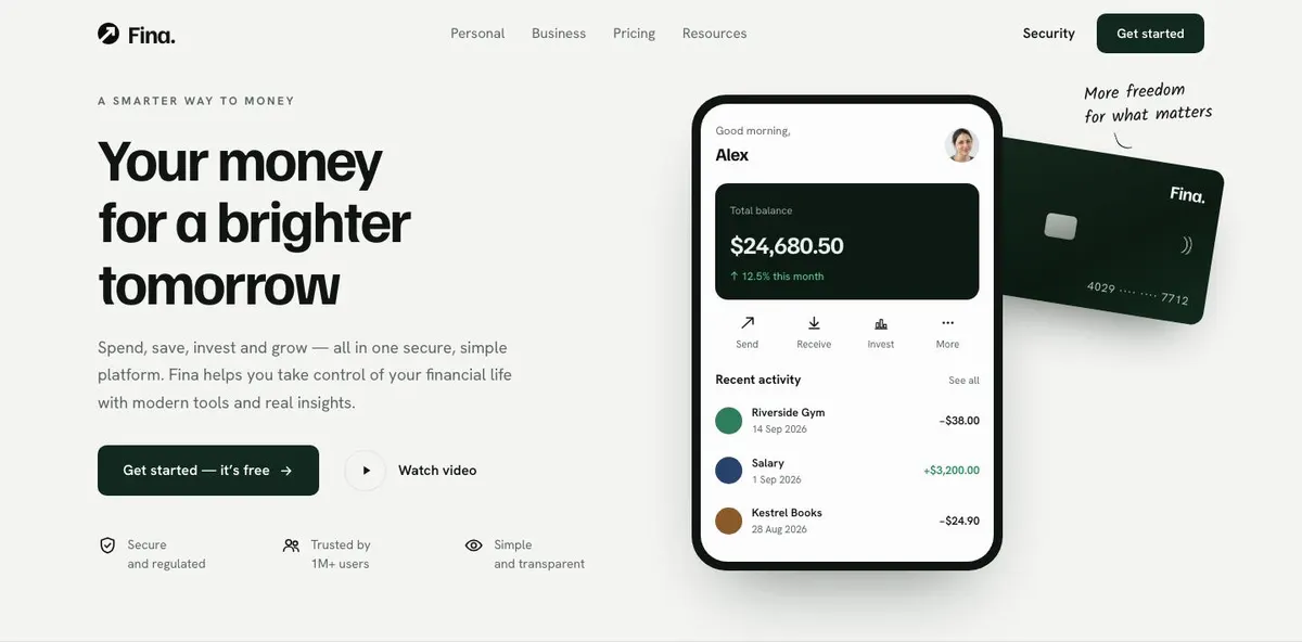 Web3 template — Hero section