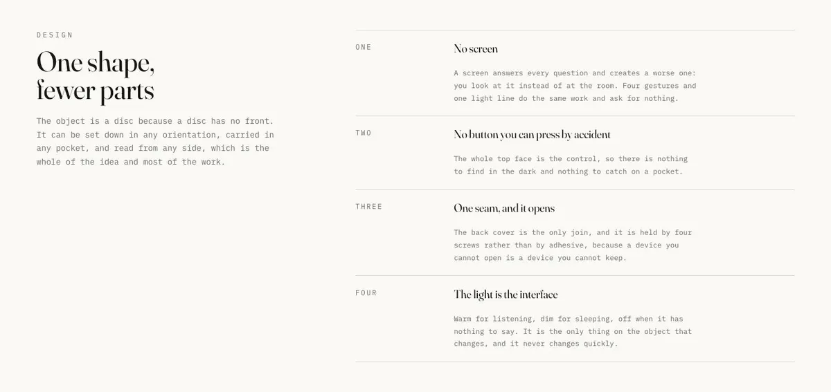 Frosted Glass template — Design section