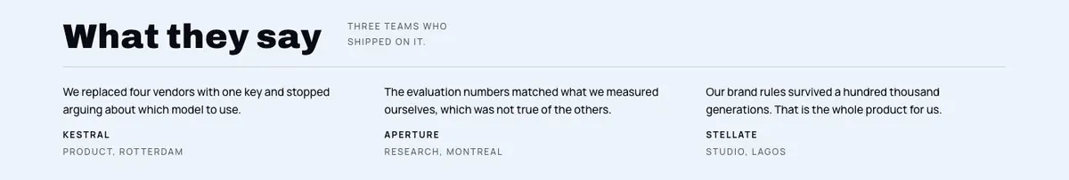 AI Product template — Said section
