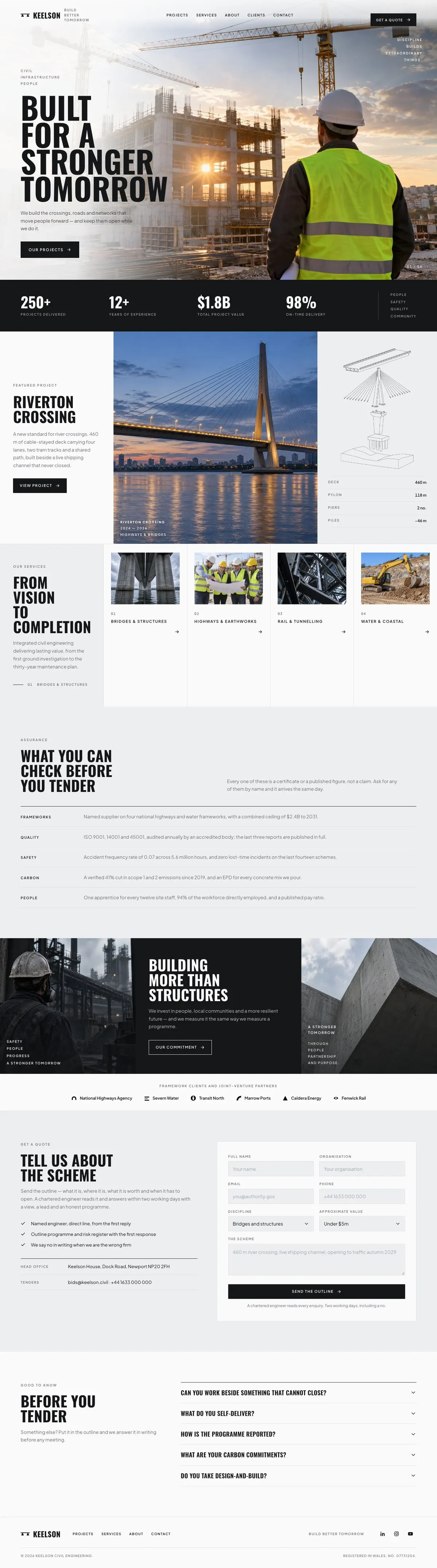 Solar template, the whole page on desktop