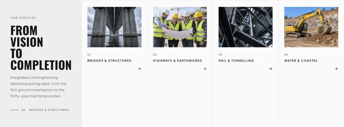 Solar template — Services section