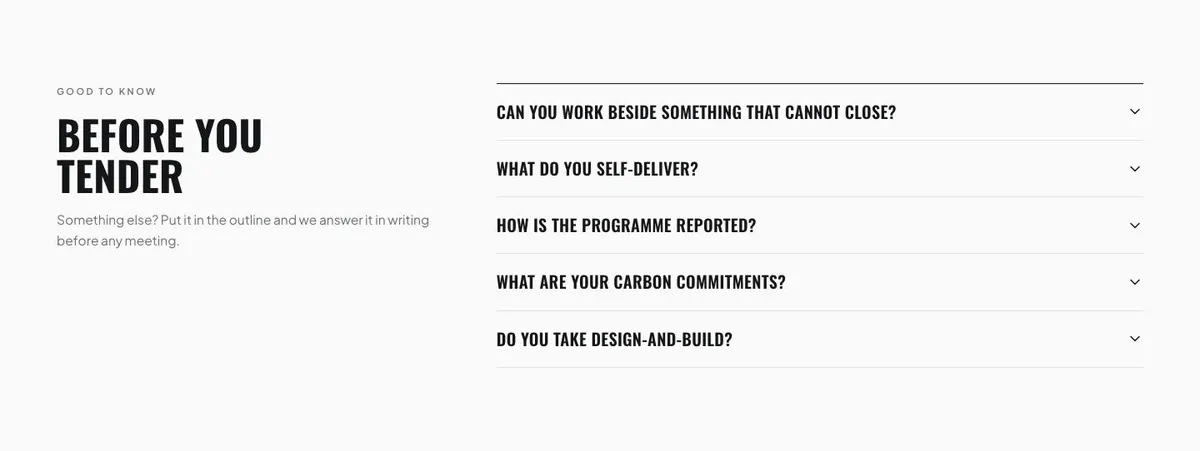 Solar template — Questions section