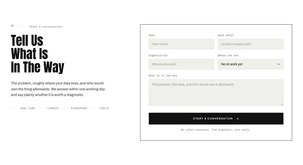 IT Solutions template — Contact section
