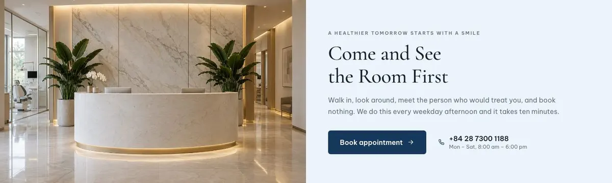 Aesthetic Clinic template — Closing band section