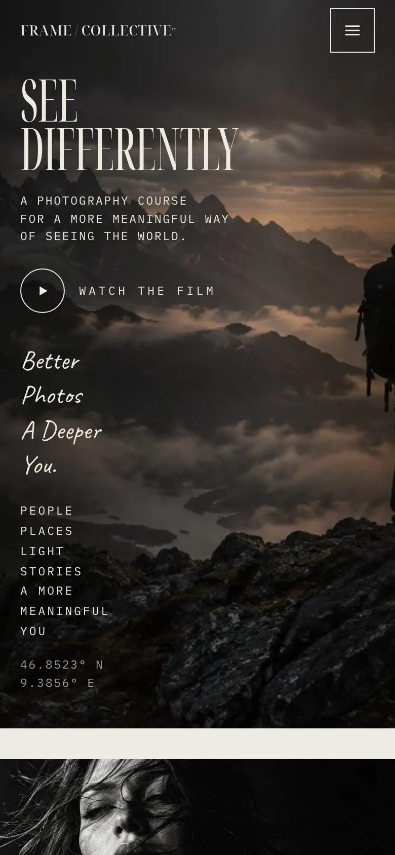 Summer Camp landing page template on a phone