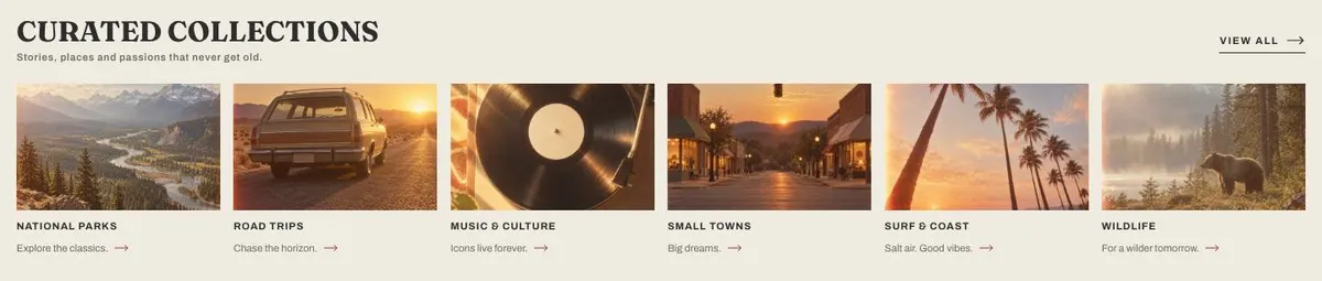 Coffee Roastery template — Collections section