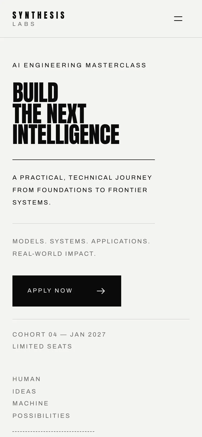 Learning Platform landing page template on a phone