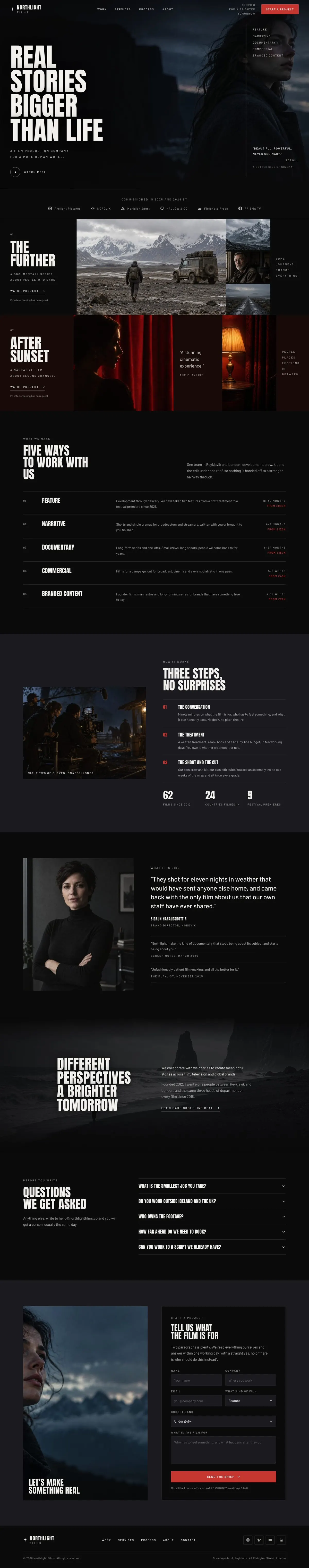 Digital Studio template, the whole page on desktop