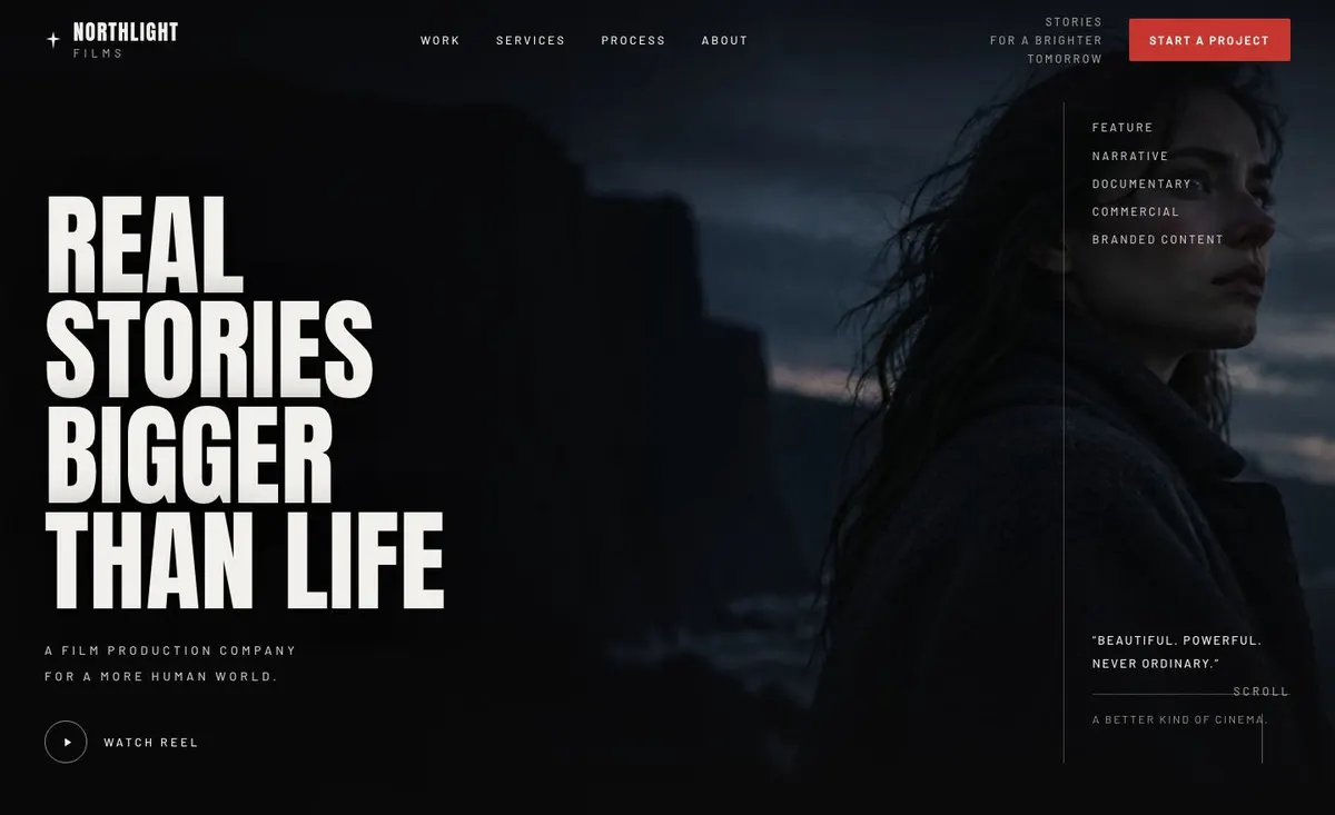 Digital Studio template — Hero section