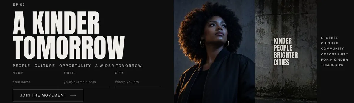 Drop Launch template — Tomorrow section
