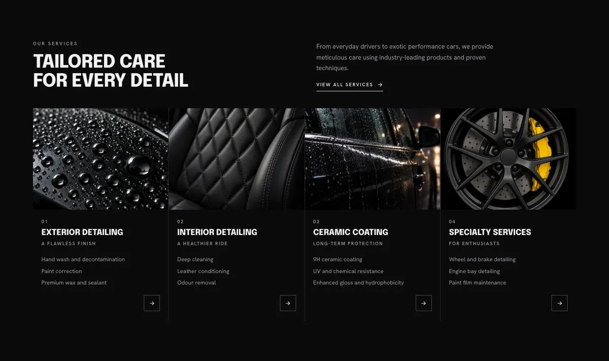 Logistics template — Services section
