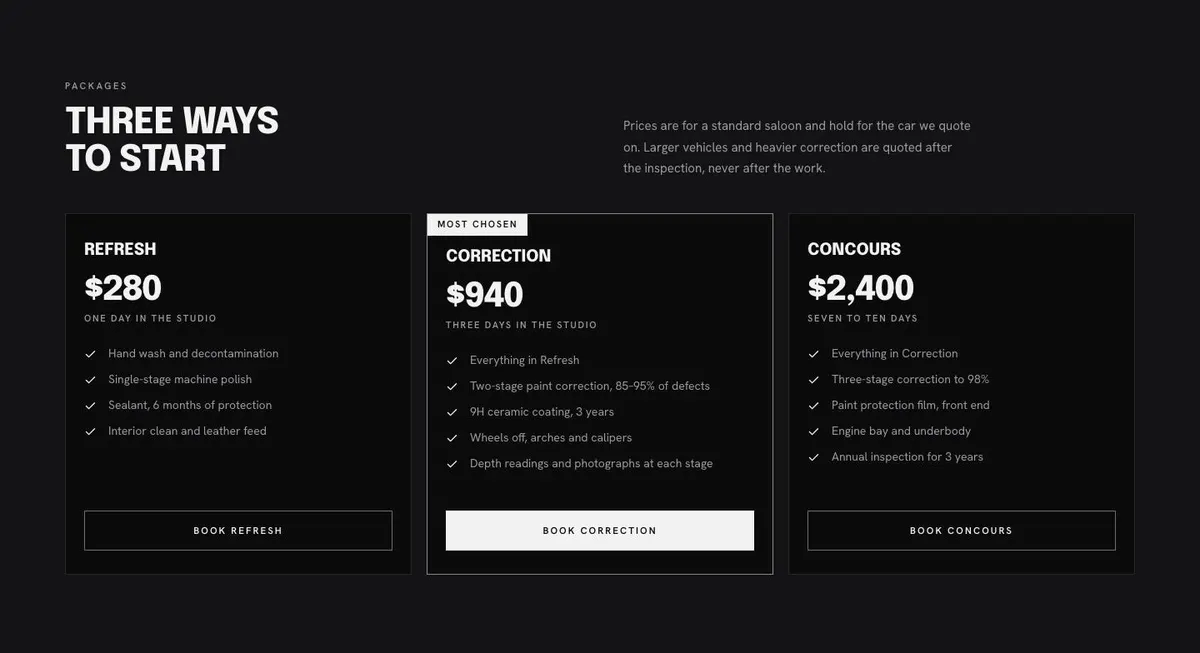 Logistics template — Packages section