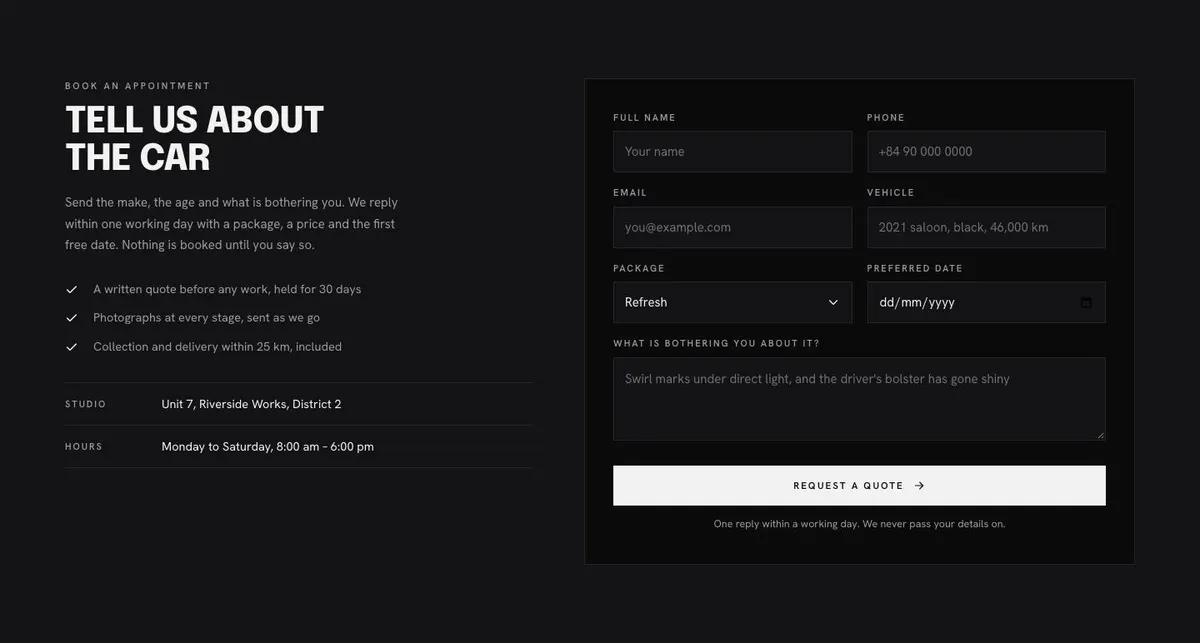 Logistics template — Book section