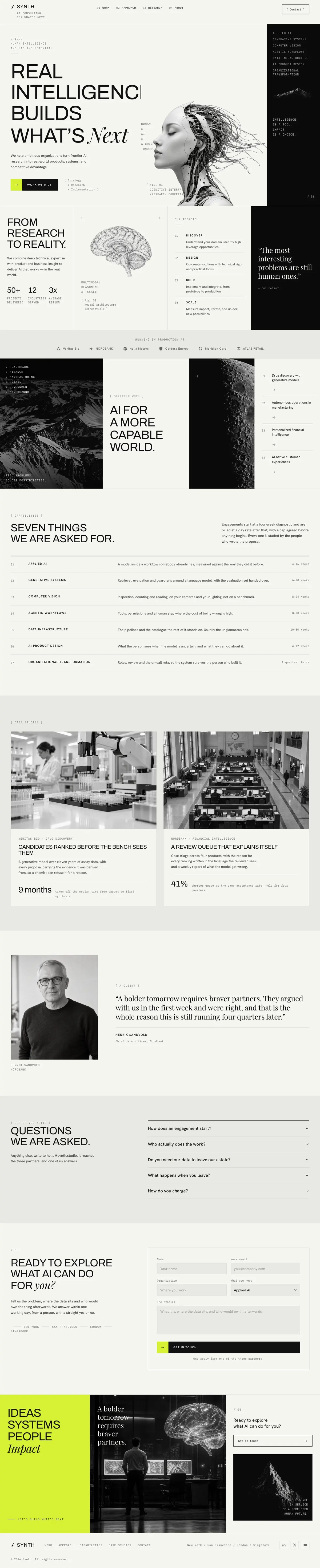 Swiss Grid template, the whole page on desktop