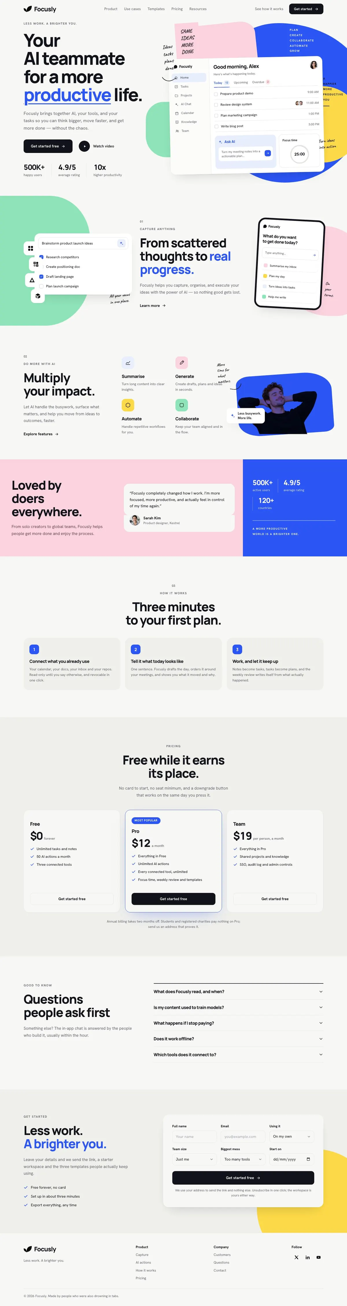 Workspace Document template, the whole page on desktop