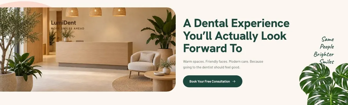 Calm Clinic template — About section