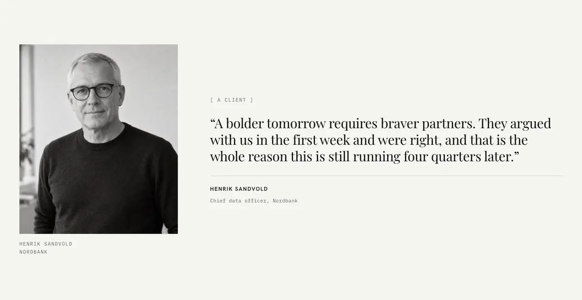 Swiss Grid template — Reviews section
