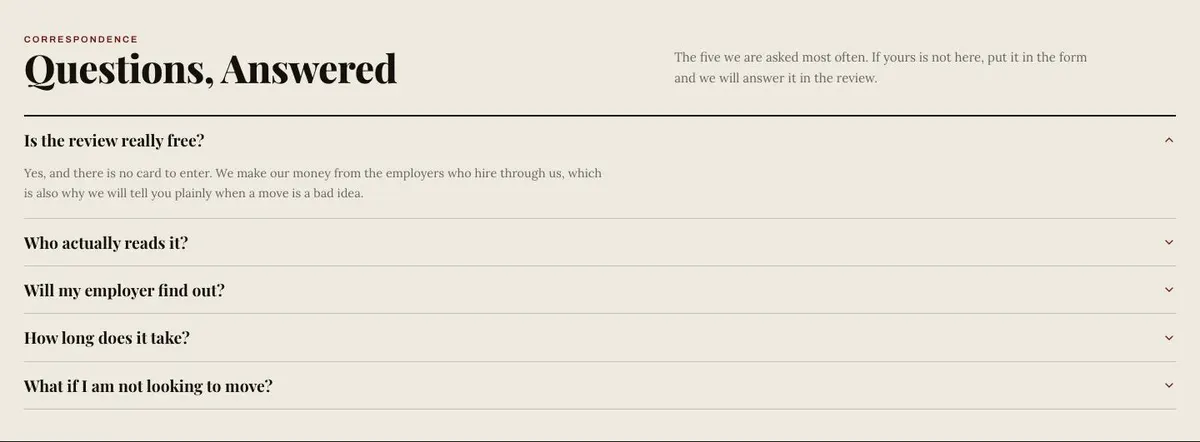 Broadsheet Editorial template — Questions section