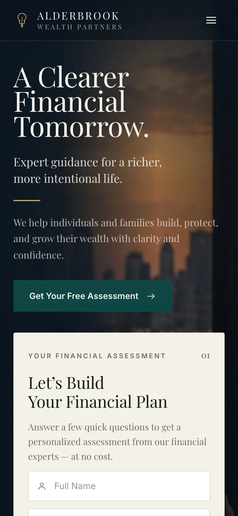 Compliance Trust Page landing page template on a phone
