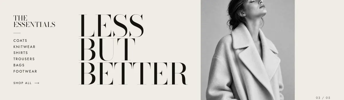 Maison Monochrome template — Essentials section