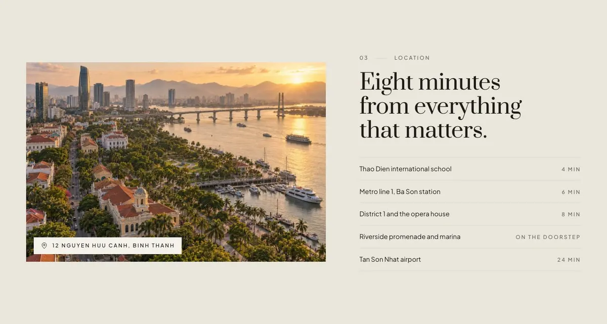 Residence Launch template — Location section