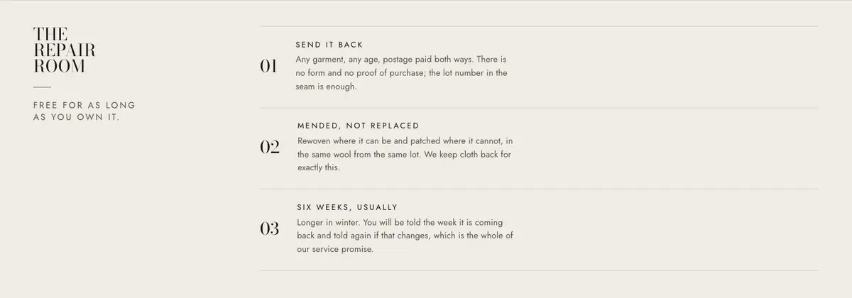 Maison Monochrome template — Repair section
