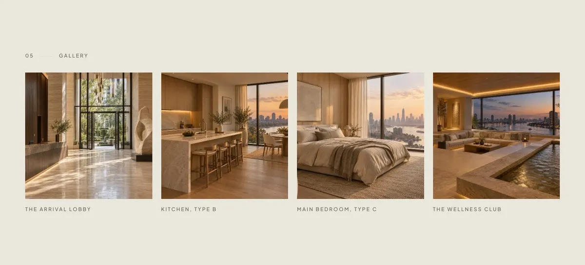 Residence Launch template — Gallery section