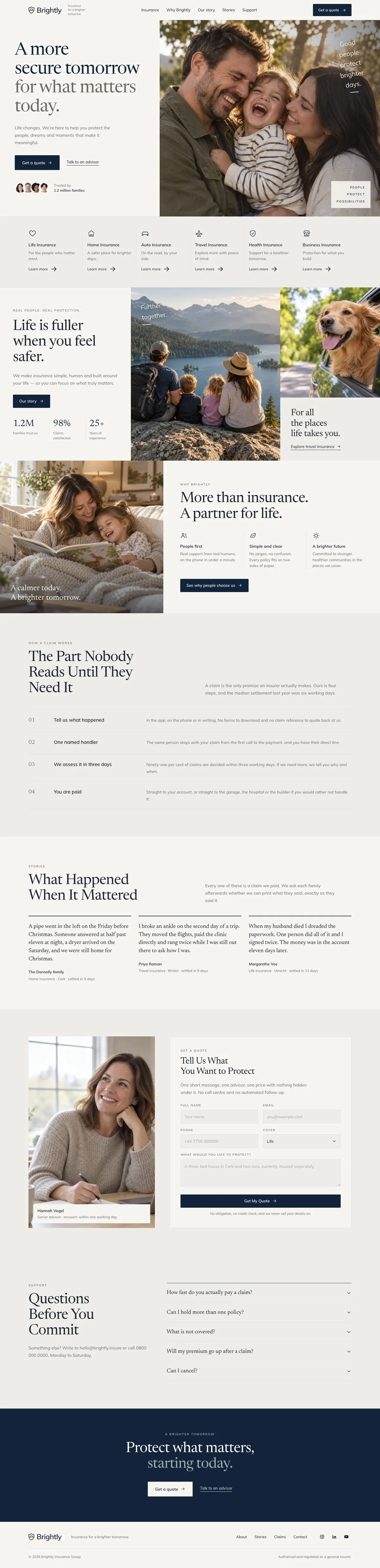 Lime Ledger template, the whole page on desktop