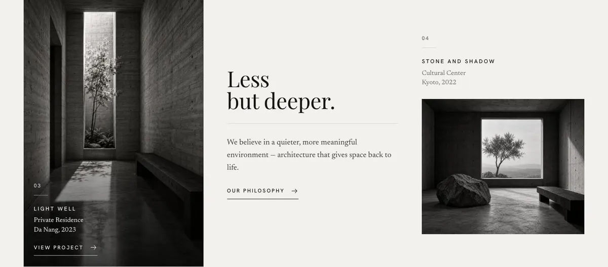 Studio Index template — Approach section