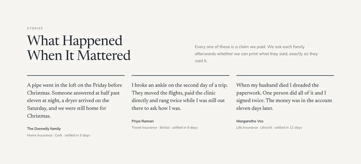 Lime Ledger template — Stories section