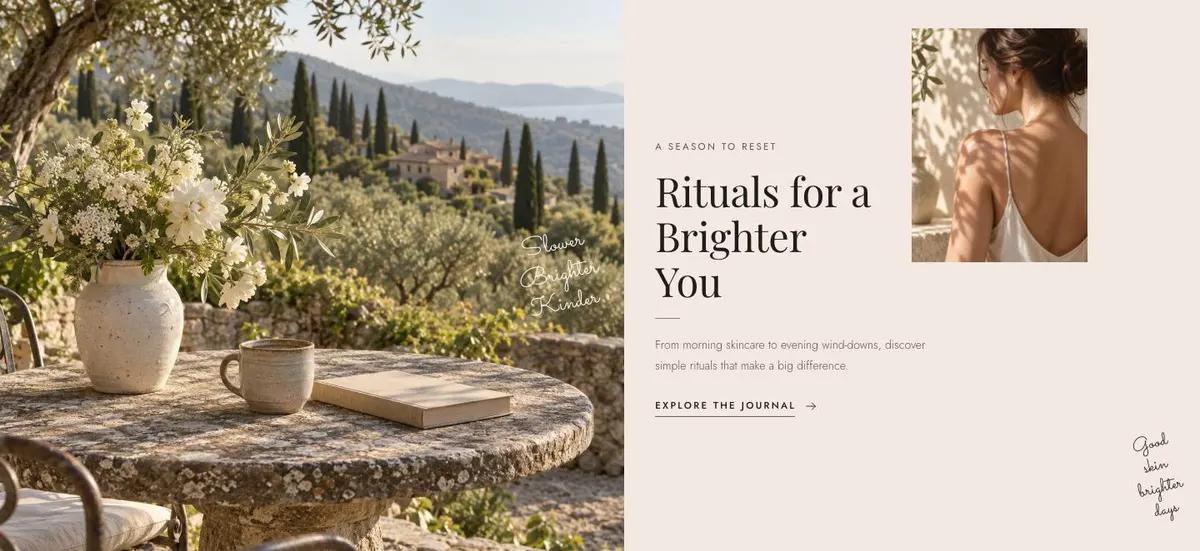 Still Wellness template — Rituals section