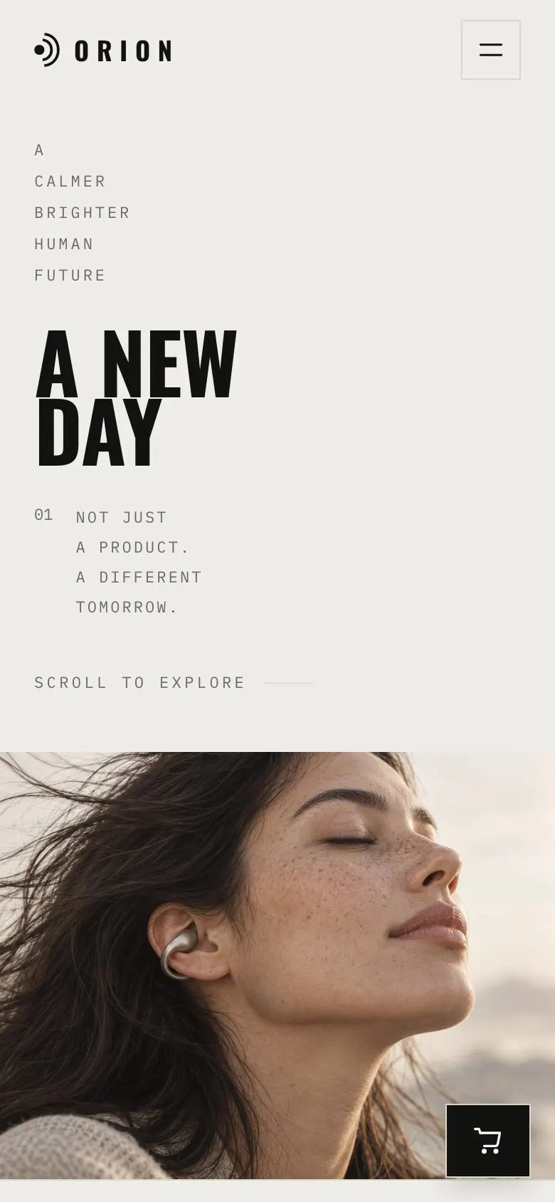 Single Product Launch landing page template on a phone