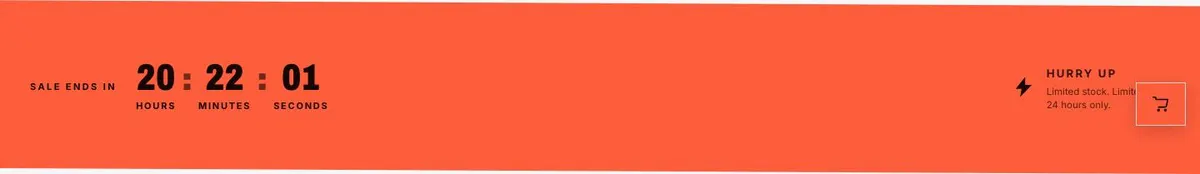 Dated Flash Sale template — Sale section