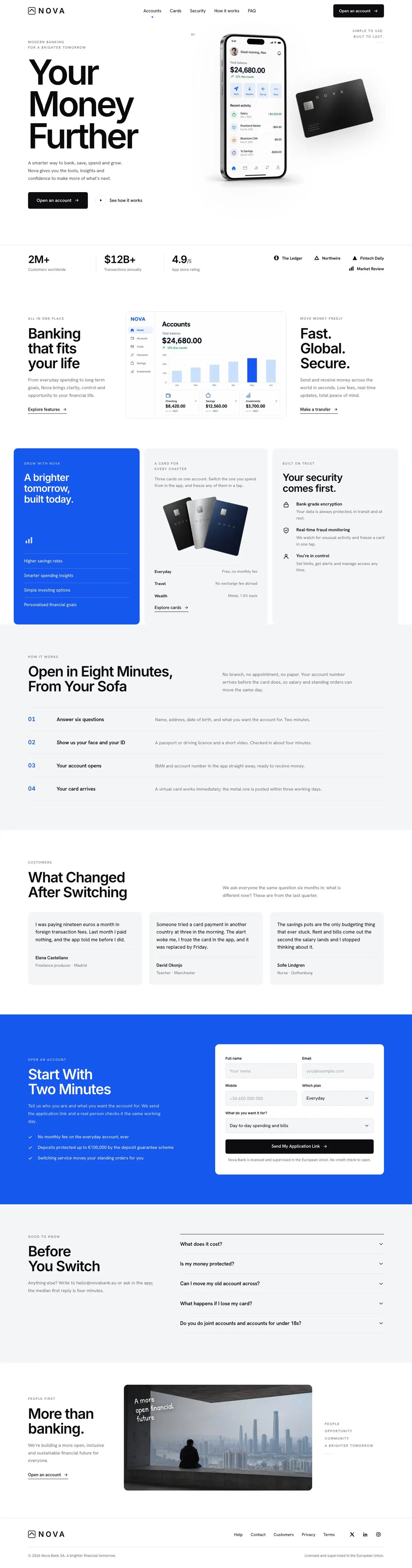 Mobile App Install template, the whole page on desktop