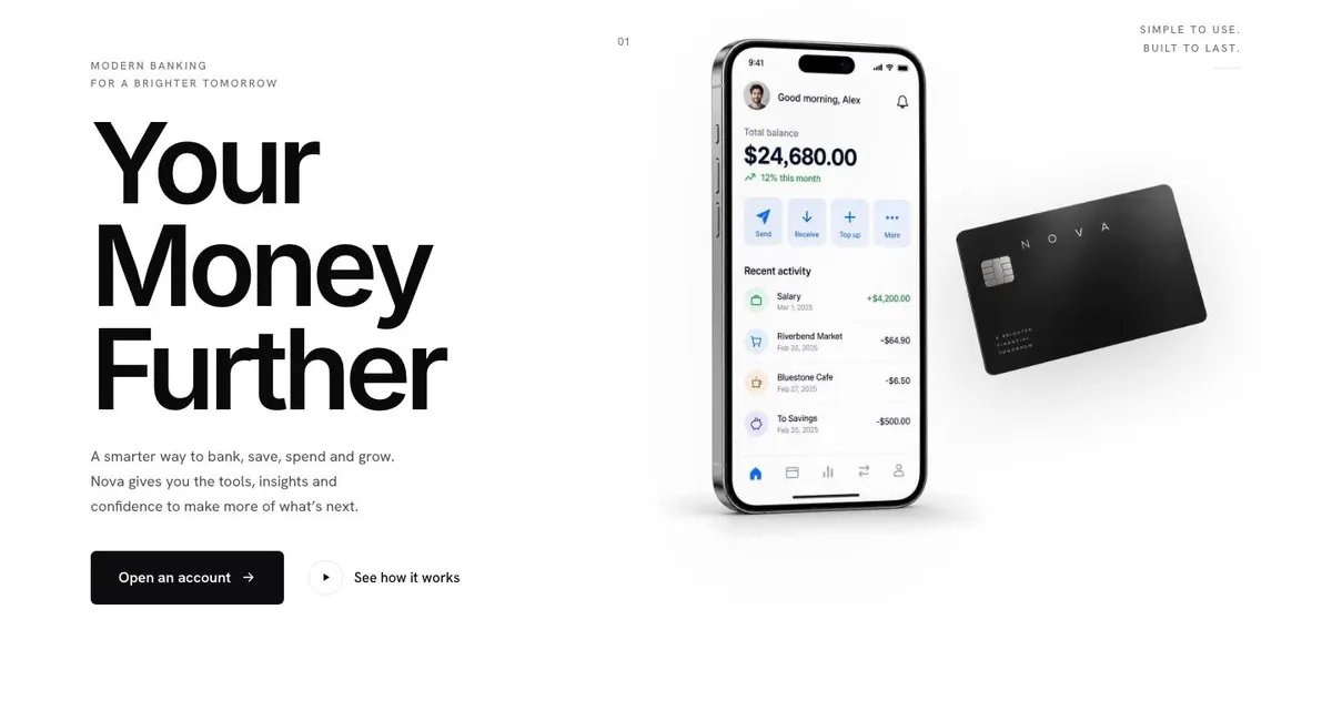 Mobile App Install template — Hero section